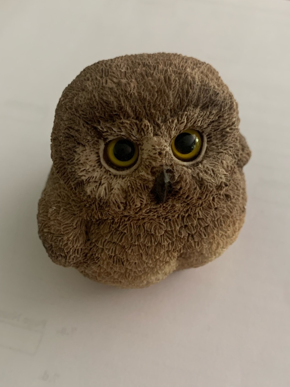 VINTAGE USA UDC OWL FIGURINE BEAUTIFUL Backyard Birds Saw Whey